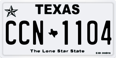TX license plate CCN1104