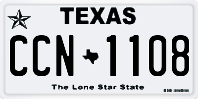 TX license plate CCN1108