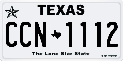 TX license plate CCN1112