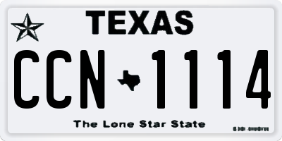 TX license plate CCN1114