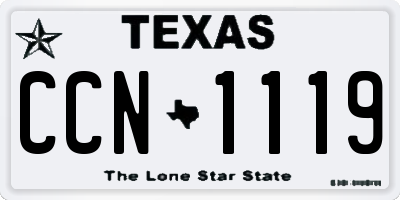 TX license plate CCN1119