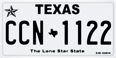 TX license plate CCN1122