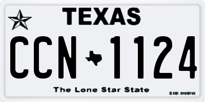 TX license plate CCN1124