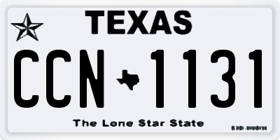 TX license plate CCN1131