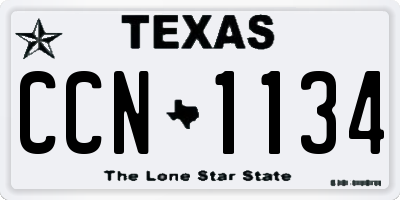 TX license plate CCN1134
