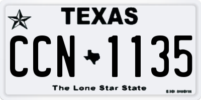 TX license plate CCN1135