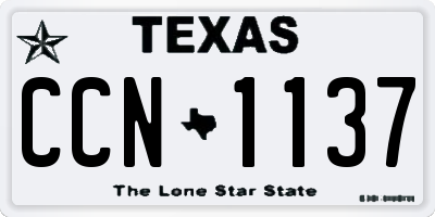 TX license plate CCN1137