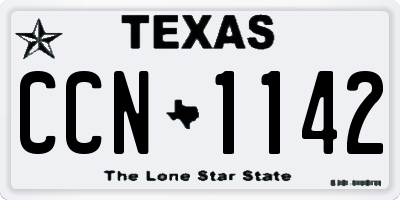 TX license plate CCN1142