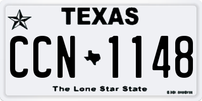 TX license plate CCN1148