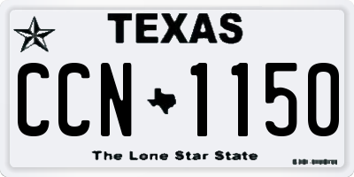 TX license plate CCN1150
