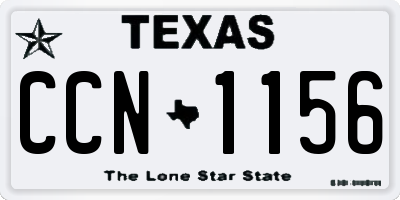 TX license plate CCN1156