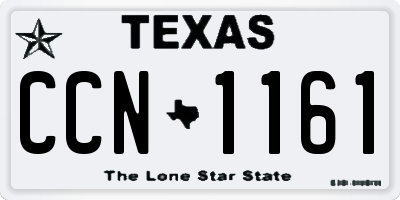 TX license plate CCN1161