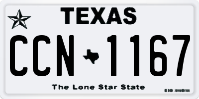 TX license plate CCN1167