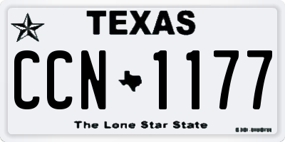 TX license plate CCN1177