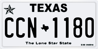 TX license plate CCN1180