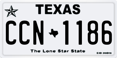 TX license plate CCN1186
