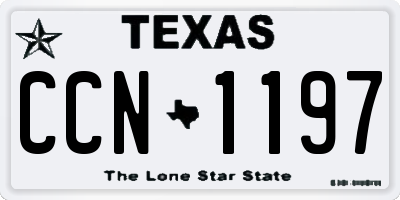 TX license plate CCN1197