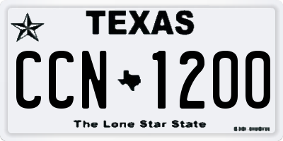 TX license plate CCN1200