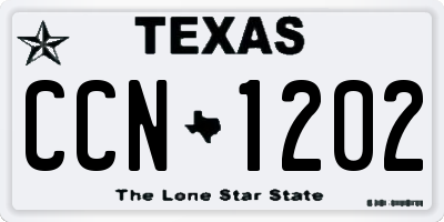 TX license plate CCN1202