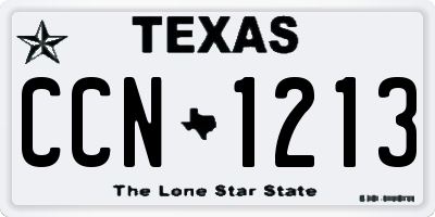 TX license plate CCN1213