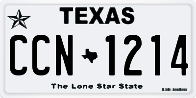 TX license plate CCN1214