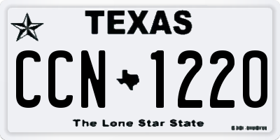 TX license plate CCN1220