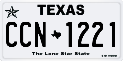 TX license plate CCN1221