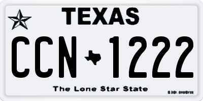 TX license plate CCN1222
