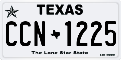 TX license plate CCN1225