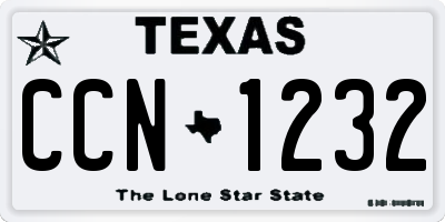 TX license plate CCN1232