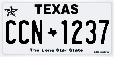 TX license plate CCN1237