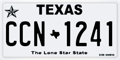 TX license plate CCN1241