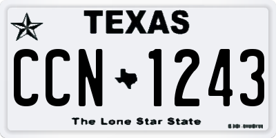 TX license plate CCN1243