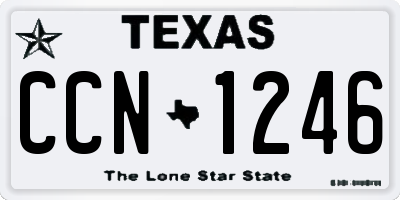 TX license plate CCN1246