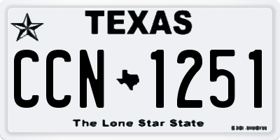 TX license plate CCN1251