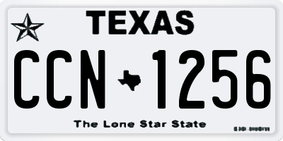 TX license plate CCN1256