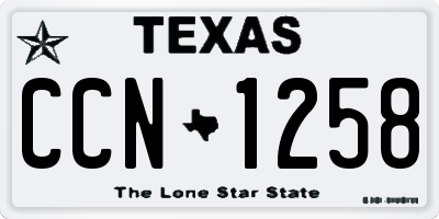 TX license plate CCN1258