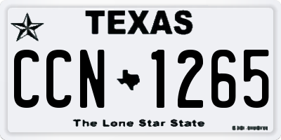 TX license plate CCN1265