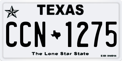 TX license plate CCN1275