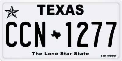 TX license plate CCN1277