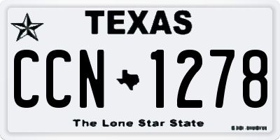 TX license plate CCN1278