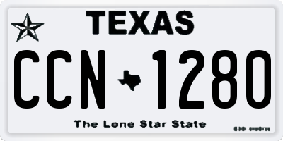 TX license plate CCN1280