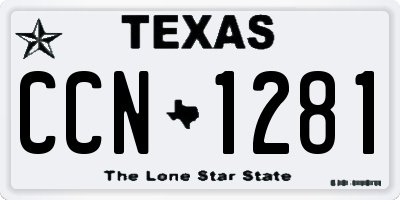 TX license plate CCN1281