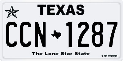 TX license plate CCN1287