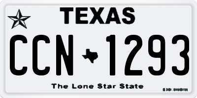 TX license plate CCN1293