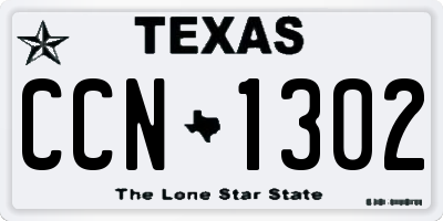 TX license plate CCN1302
