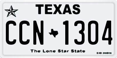 TX license plate CCN1304