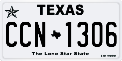 TX license plate CCN1306