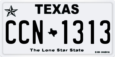 TX license plate CCN1313