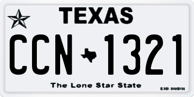 TX license plate CCN1321